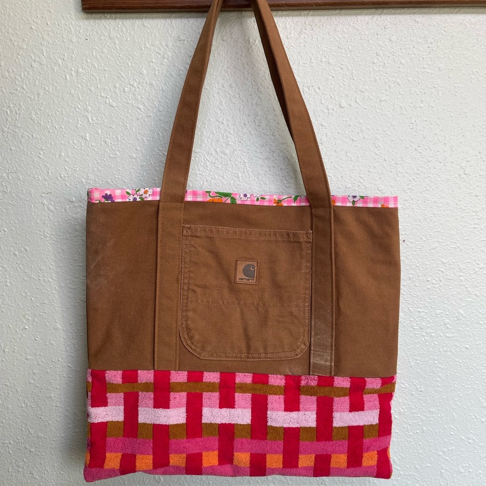 Carhartt Brown and Red Women's Tote - Picture 3 of 5
